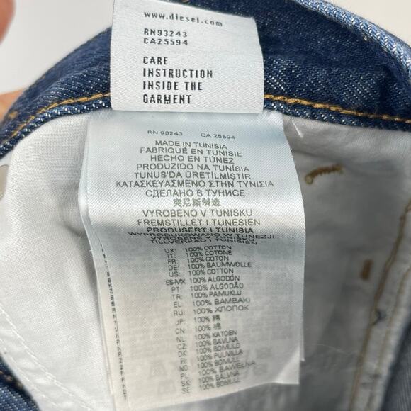 Diesel | NWT Indigo Y2K Boyfriend Slouchy Jeans 2016 D-Air 09C03 24 - Picture 12 of 13